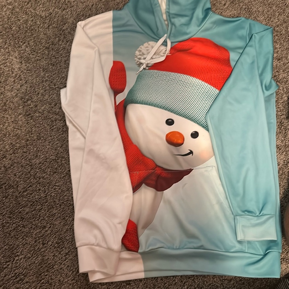 3d snowman sweatshirt